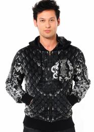 CHRISTIAN AUDIGIER Laurel Crown Rhinestone Hoodie
