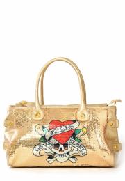 Ed Hardy Jolly Roger Alice Love Kills Slowly Satchel
