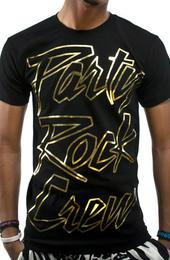 Party Rock Clothing Party Rock Crew Outline Tees BK/GL