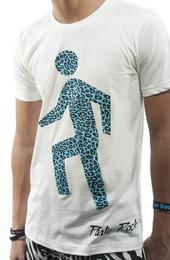 Party Rock Clothing Cheetah Shuffler Tee WH/AQ